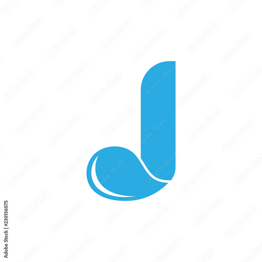 letter j water design logo vector letter j water design logo vector