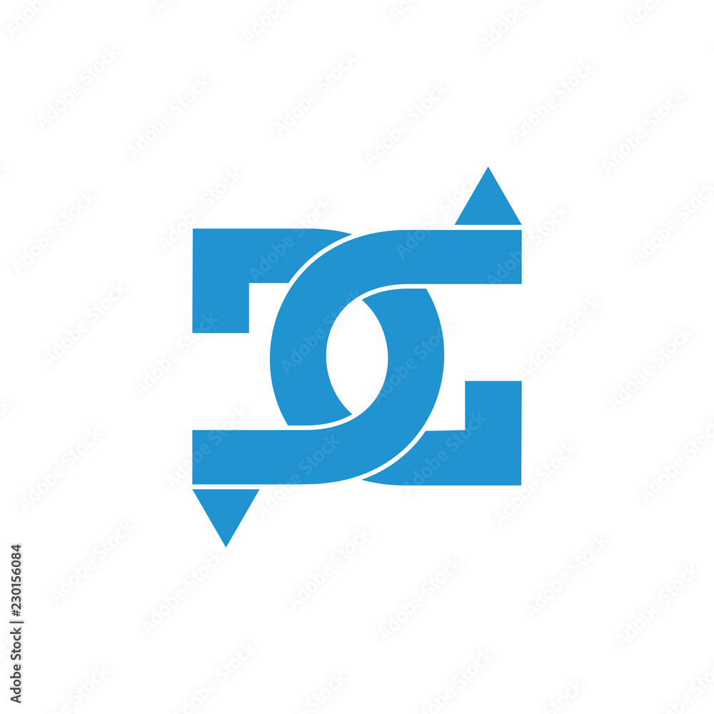 letter dg triangle arrow logo vector letter dg triangle arrow logo vector
