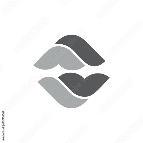 letter f hand palm logo