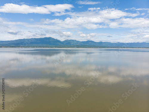 big natural lake in asian countryside © bonnontawat