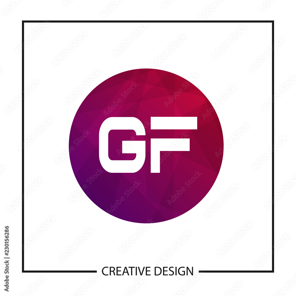 Fototapeta premium Initial GF Letter Logo Template Design