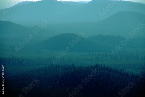 Cinder cones of volcanic eruptions photo