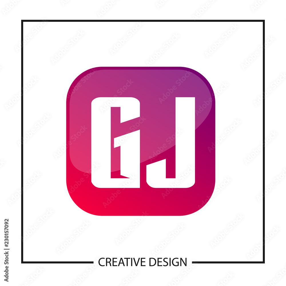 Initial GJ Letter Logo Template Design Initial GJ Letter Logo Template Design