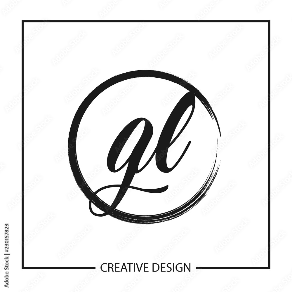 Initial GL Letter Logo Template Design