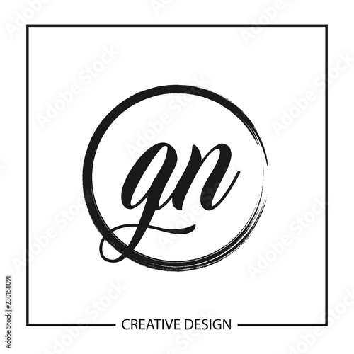 Initial GN Letter Logo Template Design