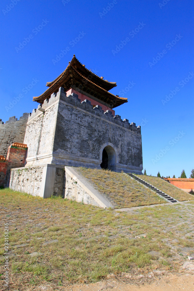 Gate Tower of ZhaoXi Tomb in the Eastern Royal Tombs of the Qing Dynasty, china Gate Tower of ZhaoXi Tomb in the Eastern Royal Tombs of the Qing Dynasty, china