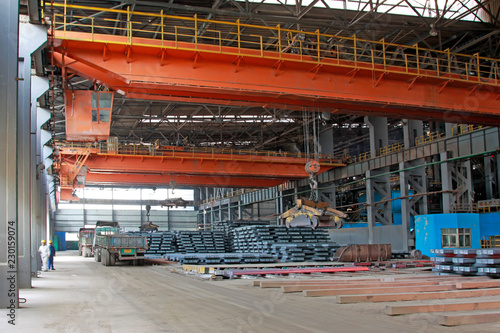 Steel mills continuous casting workshop transport steel ingot