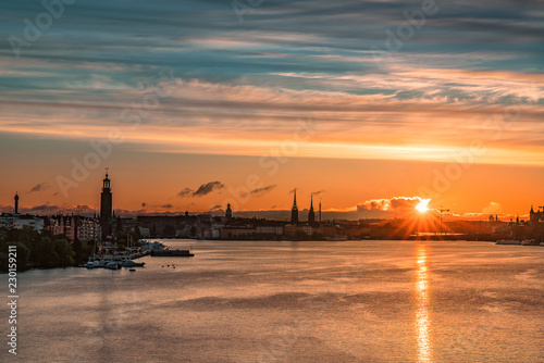 Stockholm City at sunrise