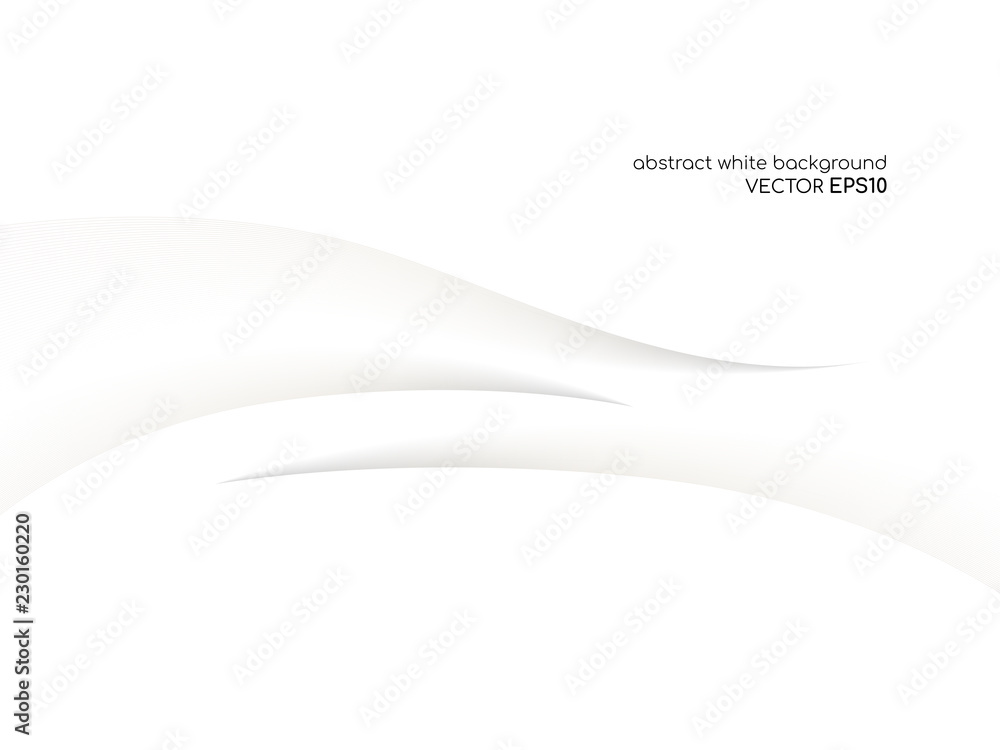 Abstract white background 3D concave wave texture smooth curve line with shadow. For vector background, banner, divider, design element. Abstract white background 3D concave wave texture smooth curve line with shadow. For vector background, banner, divider, design element.