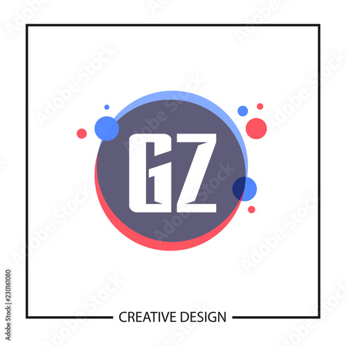 Initial GZ Letter Logo Template Design