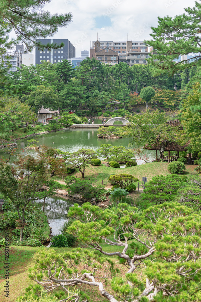 Obraz premium 縮景園夏景色