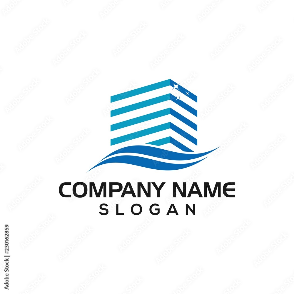 Clean buildings, shiny building concepts for business logo templates, cleaning, maintenance, building, etc. Clean buildings, shiny building concepts for business logo templates, cleaning, maintenance, building, etc.