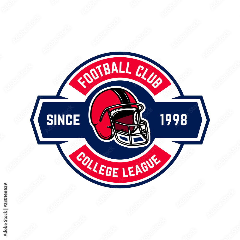 Fototapeta American football emblem template. Design element for label, badge, sign.