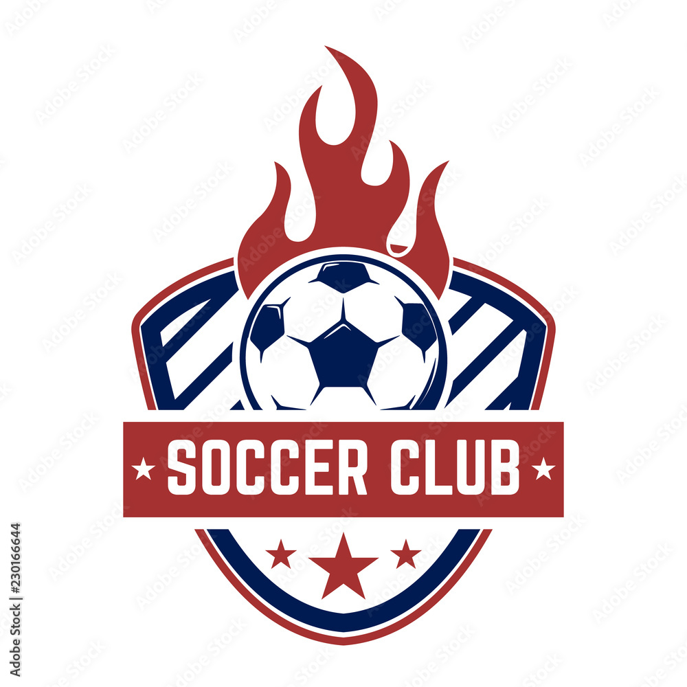 Obraz premium Soccer, football emblems. Design element for logo, label, emblem, sign.