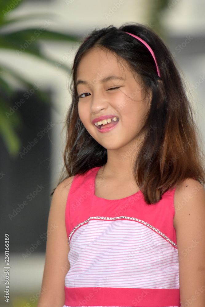 Diverse Girl Winking Diverse Girl Winking