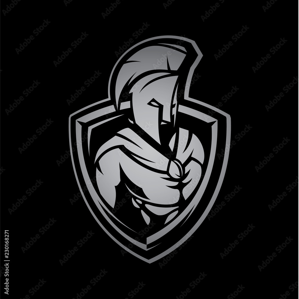 Fototapeta premium Spartan Fitness and Bodybuilding Logo design inspiration Vector