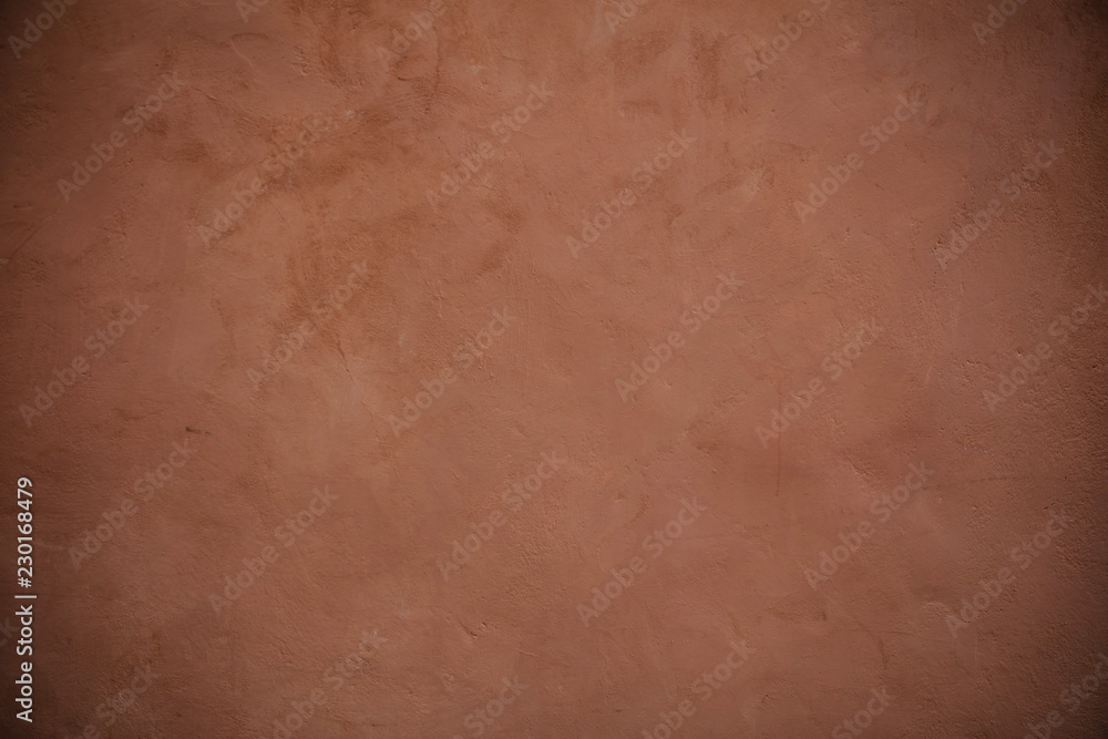 Naklejka premium Brown stucco painted wall texture grunge background
