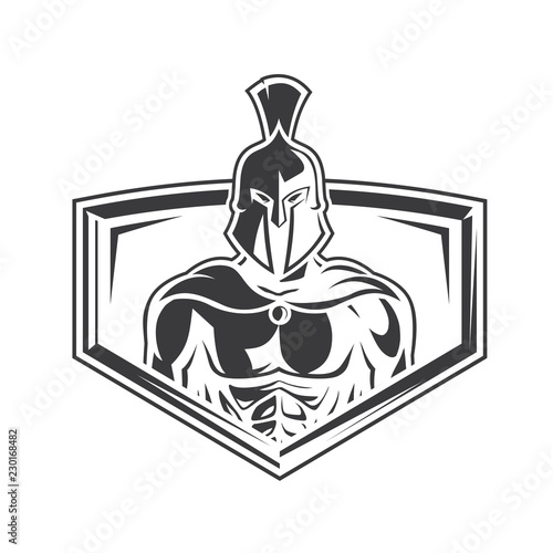Spartan Fitness and Bodybuilding Logo design inspiration Vector
