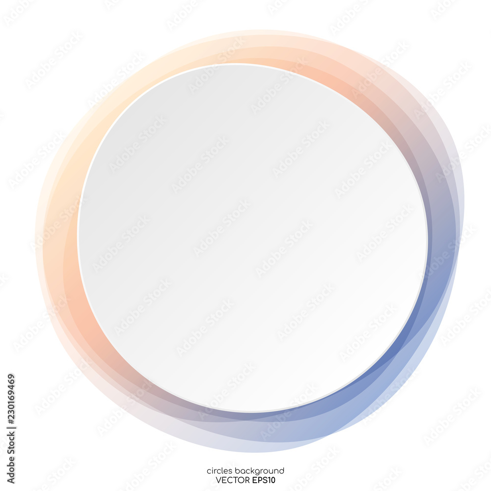 Round circles frame overlay colorful with white empty space for text background for banner, background, template Round circles frame overlay colorful with white empty space for text background for banner, background, template