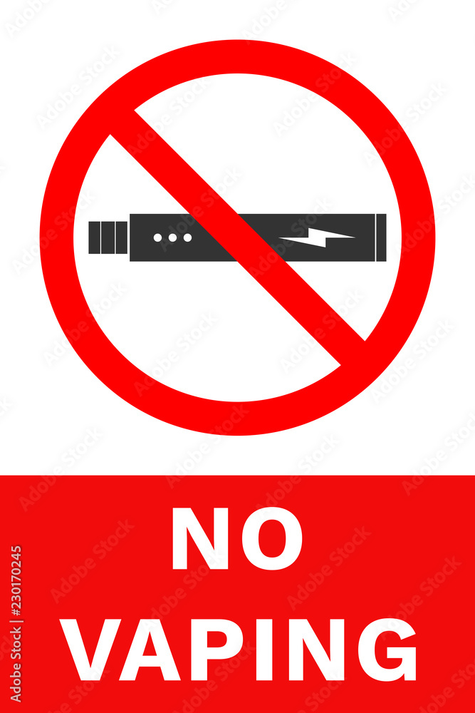 NO VAPING sign. Vertical banner. Vector. NO VAPING sign. Vertical banner. Vector.