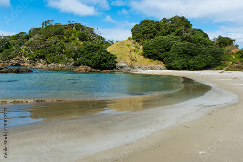 Panoramic view of Matai Bay in karikari peninsula in New Zealand