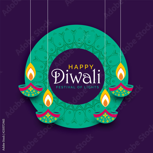 creative diwali festival poster design background