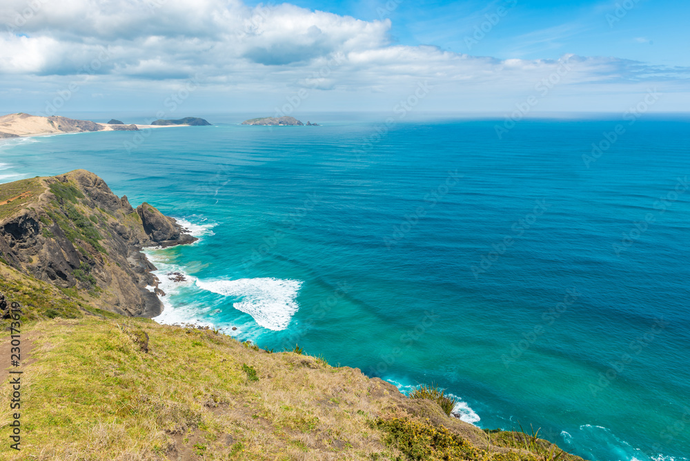 Scenic views of beautiful landscape at Cape Reinga