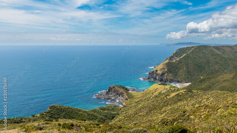 Scenic views of beautiful landscape at Cape Reinga Scenic views of beautiful landscape at Cape Reinga