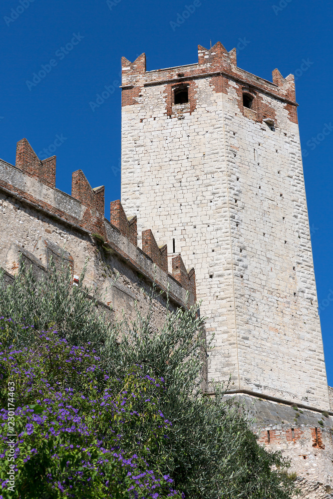 13th-century Scaliger Castle on Lake Garda, Malcesine, Italy