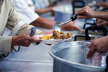 Donate food to hungry people, Concept of poverty and hunger