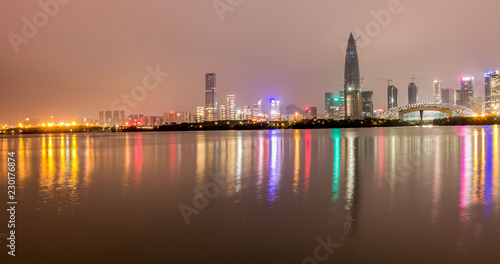 Nightscape of Shenzhen Bay Park City