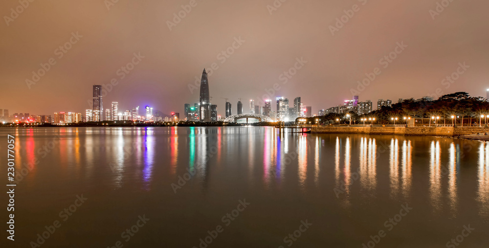 Nightscape of Shenzhen Bay Park City