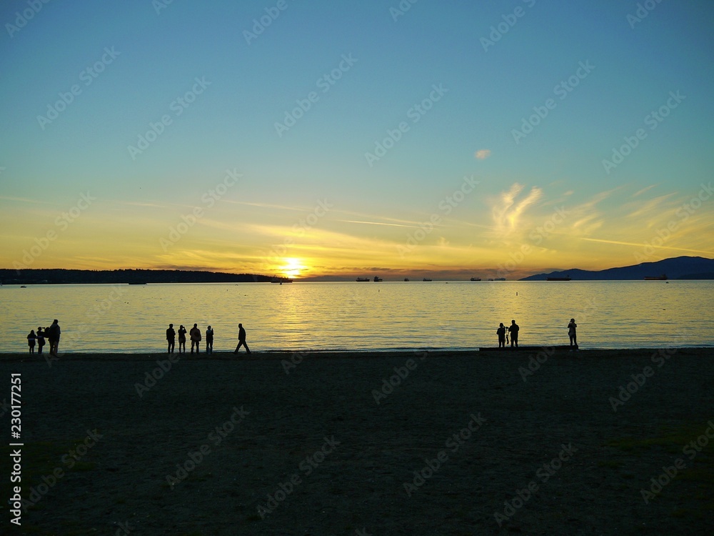 Sunset over English Bay in Vancouver, Canada