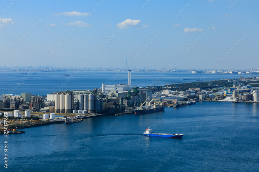 (千葉県ｰ湾岸風景)ポートタワーから望む東京湾の風景１