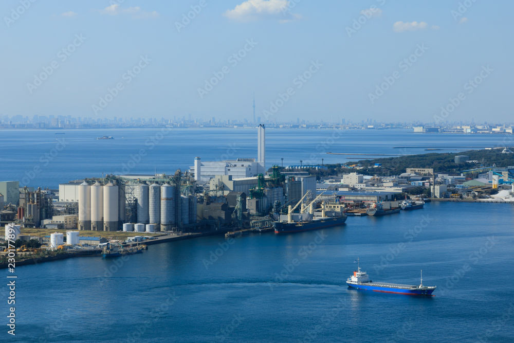 (千葉県ｰ湾岸風景)ポートタワーから望む東京湾の風景２