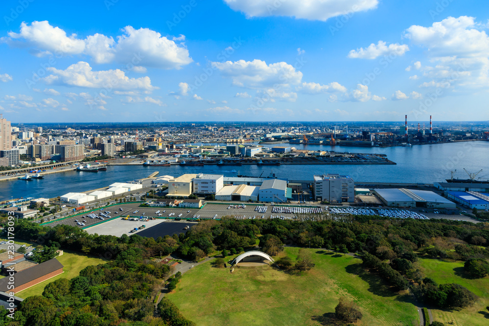(千葉県ｰ湾岸風景)ポートタワーから望む東京湾の風景８
