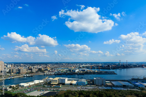 (千葉県ｰ湾岸風景)ポートタワーから望む東京湾の風景７