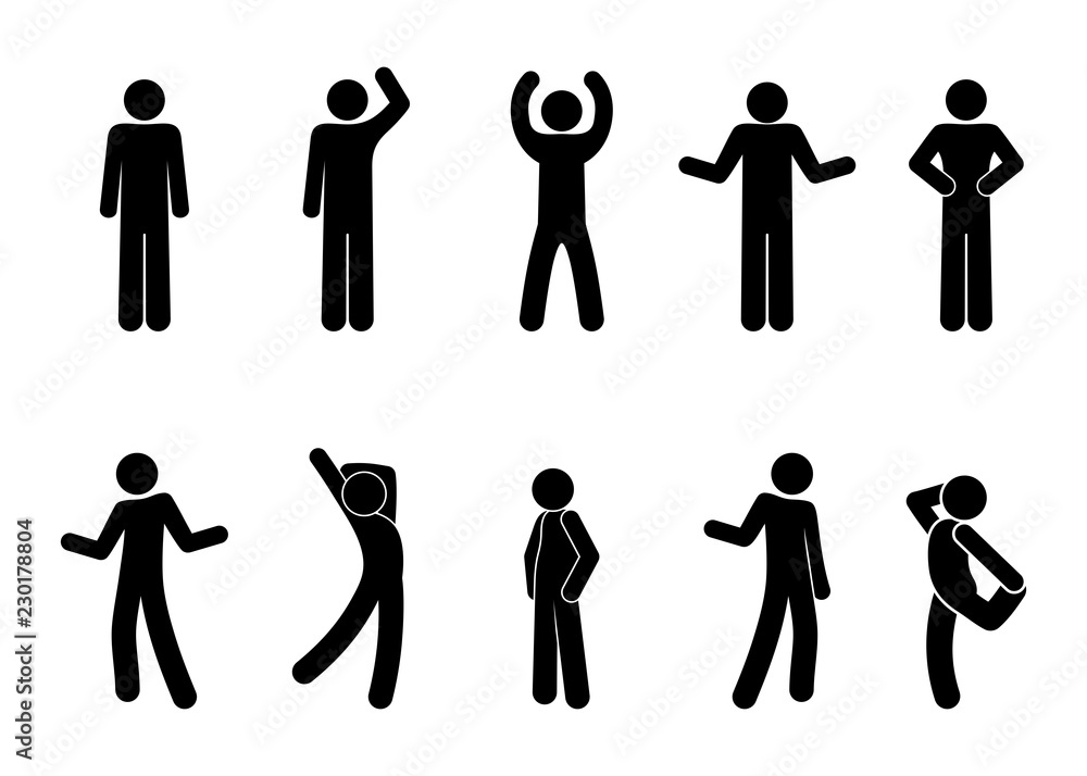 Staande Man Icoon Staande Man Icoon