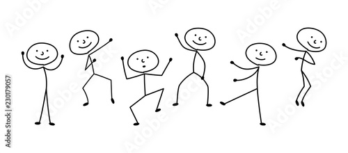 stick figure man dancing