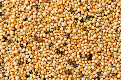 Jasmine brown rice closeup. Organic grain texture