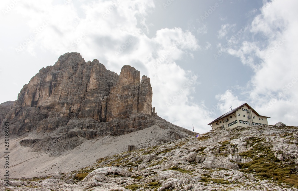Berghütte Sella Stock Piz Boé Dolomiten Italien