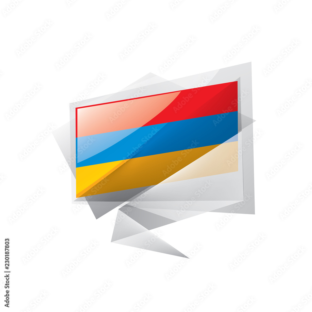 Fototapeta premium Armenia flag, vector illustration on a white background
