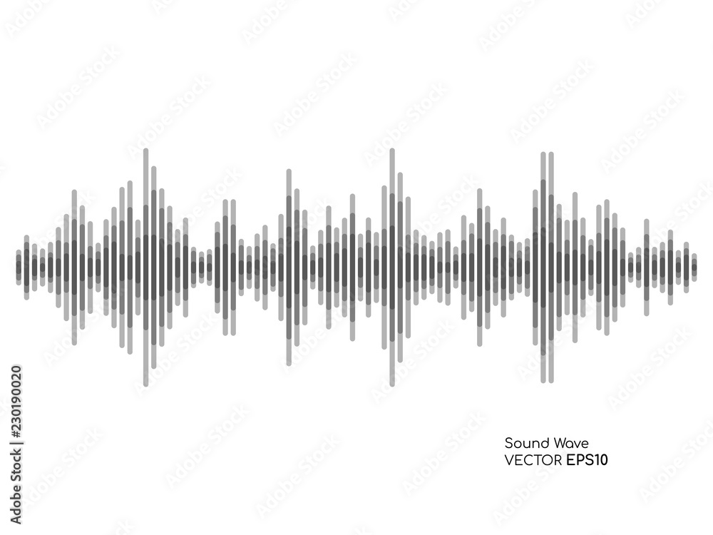 Vector sound waves dynamic strip flowing isolated on white background for music concept background. Vector sound waves dynamic strip flowing isolated on white background for music concept background.