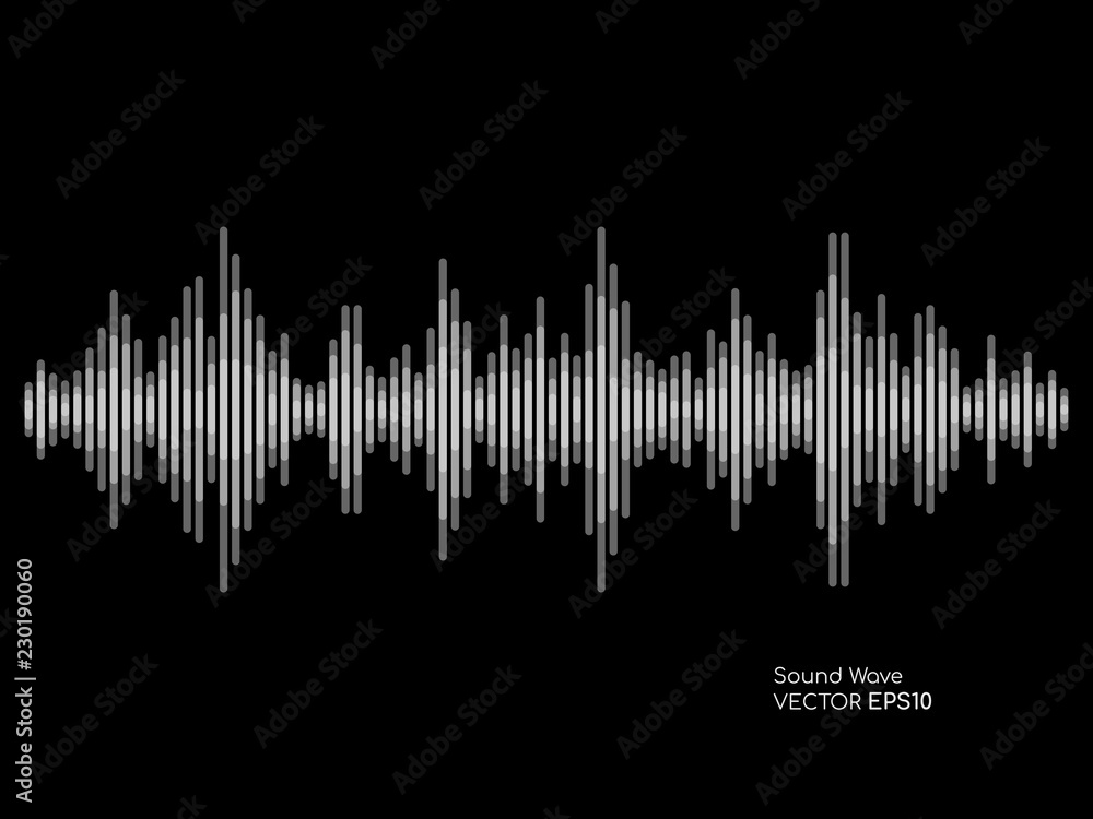 Vector sound waves dynamic colorful light flow on background for music concept background.