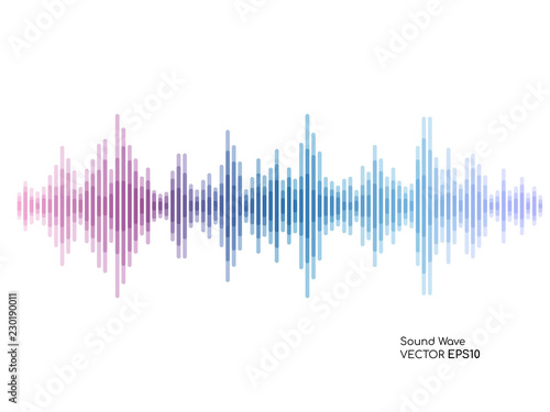 Vector sound waves dynamic colorful light flow on background for music concept background.