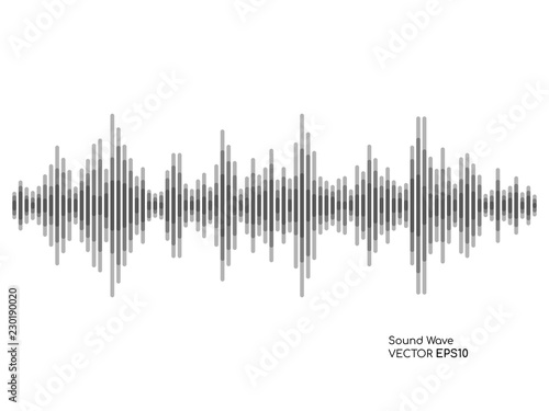 Vector sound waves dynamic strip  flowing isolated on white background for music concept background.