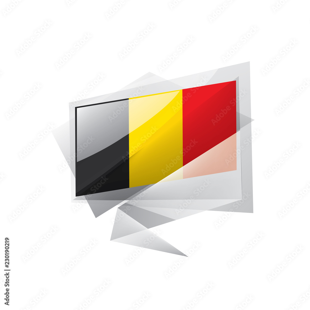 Fototapeta premium Belgium flag, vector illustration on a white background