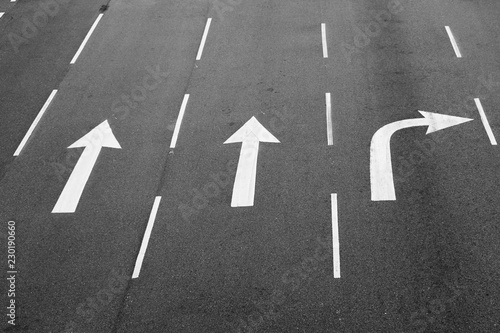 Road turn direction symbol