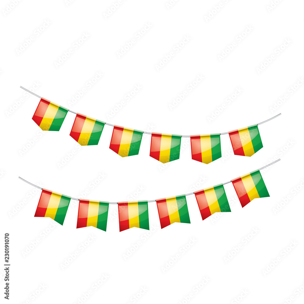 guinea flag, vector illustration on a white background guinea flag, vector illustration on a white background