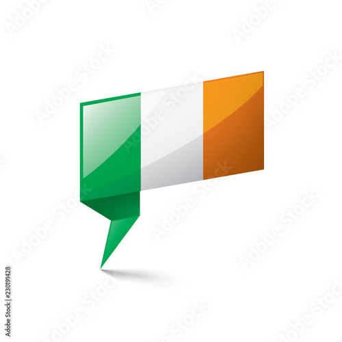Ireland flag, vector illustration on a white background Free Download Ireland flag, vector illustration on a white background - GFXLoad
